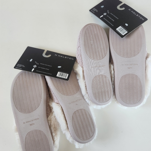 NEW!  Halston  memory foam slippers Size: 8 & 10 - Picture 10 of 14